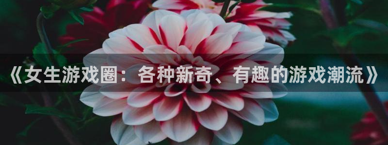 极悦娱乐平台官方网站：《女生游戏圈：各种新奇、有趣的游戏潮流