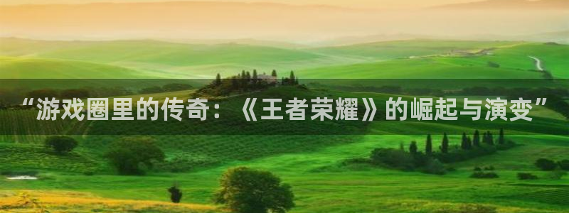 极悦娱乐网址注册：“游戏圈里的传奇：《王者荣耀》的崛起与演变